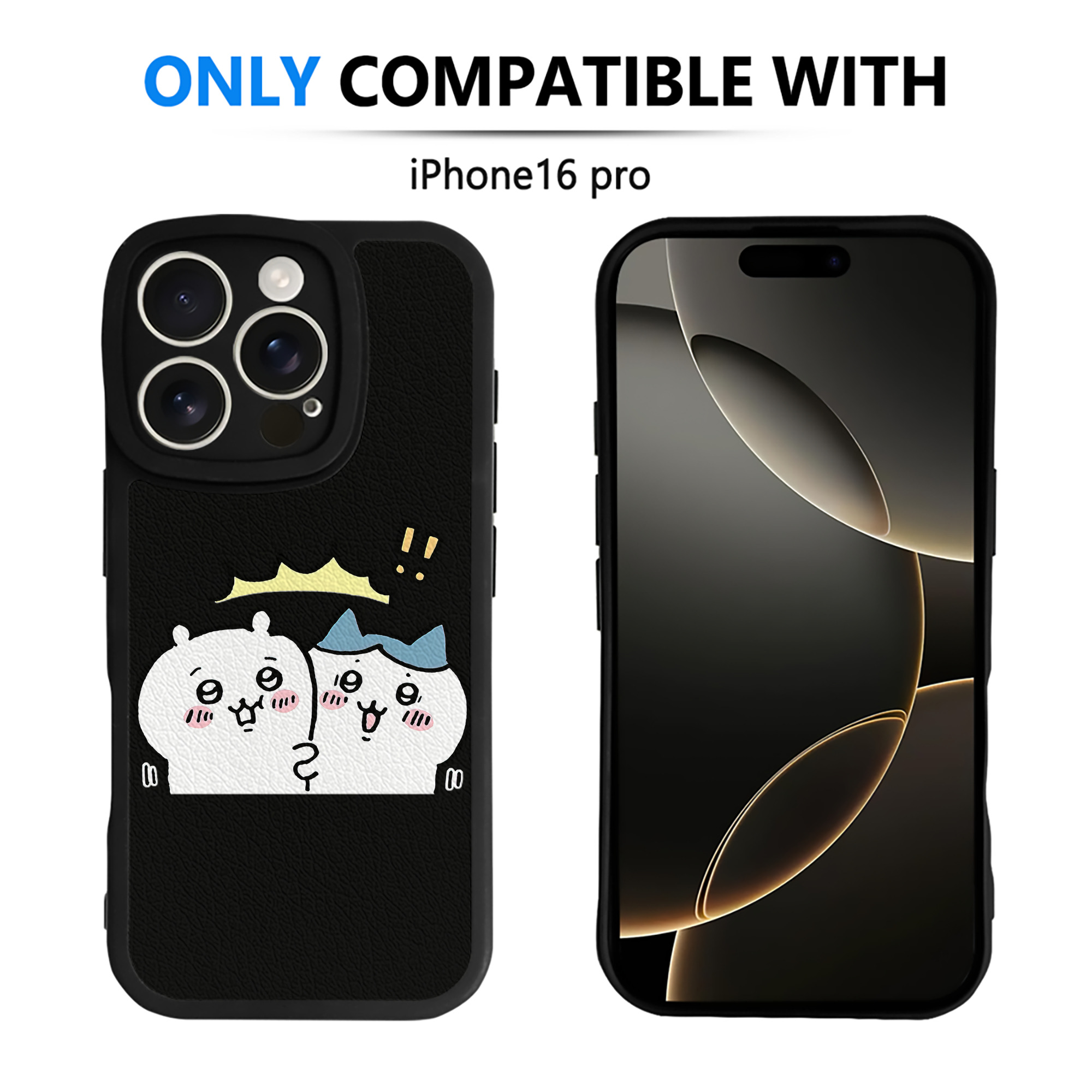（画像用） ちいかわ ハチワレ Chii-kawa hachiware 【iPhone 16シリーズ対応】シリコンスマホケース（レザー調） 材質：シリコン